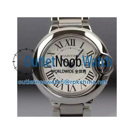 Replica Cartier Ballon Bleu Ladies 28MM White Dial Swiss Ronda Quartz