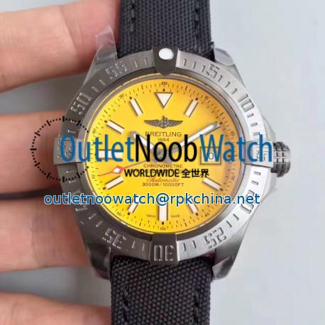 Replica Breitling Avenger II Seawolf A1733110/I519/106W/A20BASA.1 GF Stainless Steel Yellow Dial Swiss 2836-2