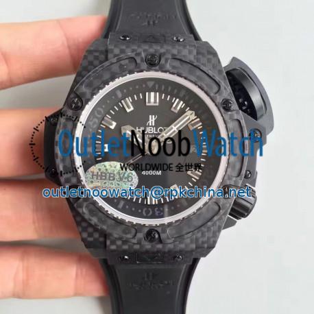 Replica Hublot Big Bang King Power Musee Oceanographique Monaco 731.QX.1140.RX HBB V6 Carbon Fiber Black Dial Swiss 7750