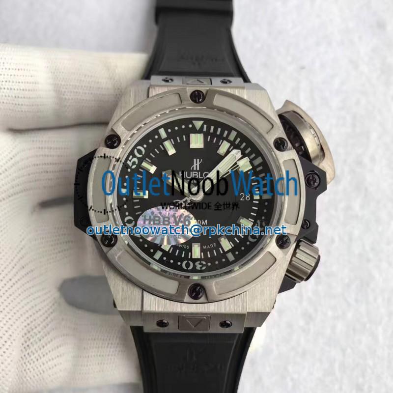 Replica Hublot Big Bang King Power Musee Oceanographique Monaco 731.NX.1190.RX HBB V6 Titanium Black Dial Swiss 7750