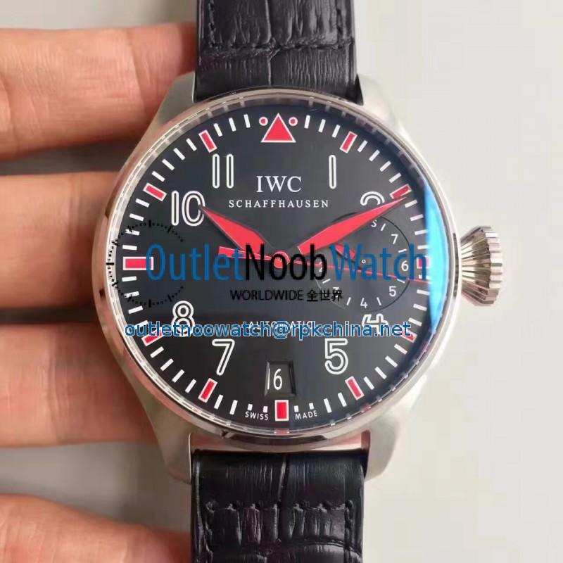 Replica IWC Big Pilot Muhammad Ali 500433 2017 ZF Stainless Steel Black & Red Dial Swiss 51111