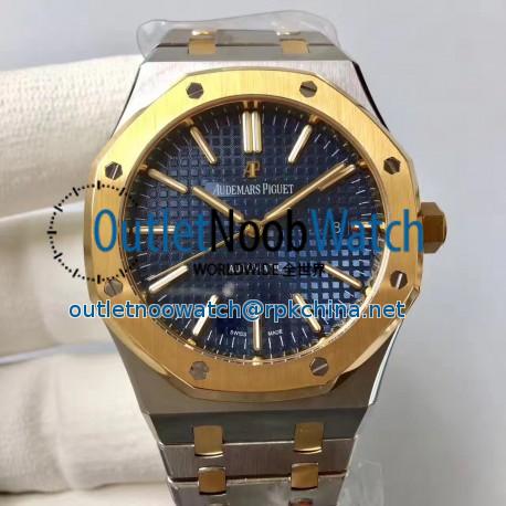 Replica Audemars Piguet Royal Oak 15400 JF Stainless Steel & Yellow Gold Blue Dial Swiss 3120