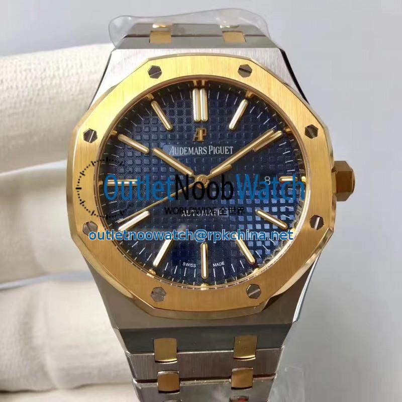 Replica Audemars Piguet Royal Oak 15400 JF Stainless Steel & Yellow Gold Blue Dial Swiss 3120