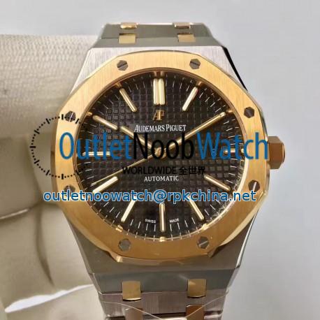 Replica Audemars Piguet Royal Oak 15400 JF Stainless Steel & Yellow Gold Black Dial Swiss 3120