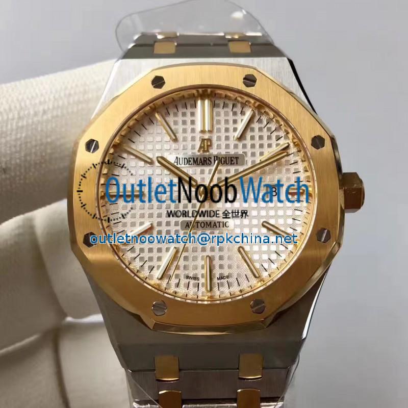 Replica Audemars Piguet Royal Oak 15400 JF Stainless Steel & Yellow Gold Silver Dial Swiss 3120