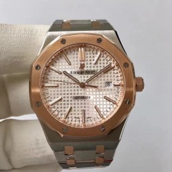 Replica Audemars Piguet Royal Oak 15400 JF Stainless Steel & Rose Gold Silver Dial Swiss 3120