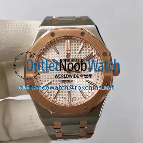 Replica Audemars Piguet Royal Oak 15400 JF Stainless Steel & Rose Gold Silver Dial Swiss 3120