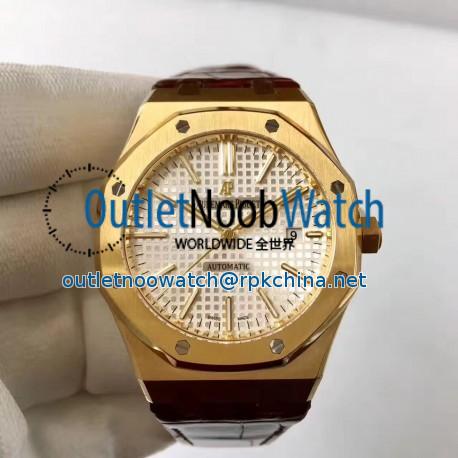 Replica Audemars Piguet Royal Oak 15400 JF Yellow Gold Silver Dial Swiss 3120