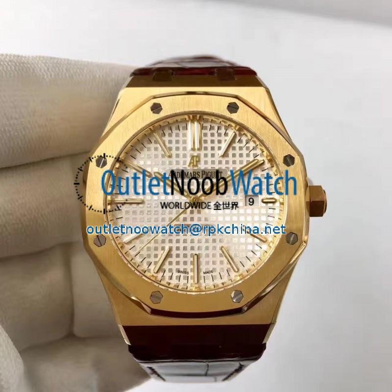 Replica Audemars Piguet Royal Oak 15400 JF Yellow Gold Silver Dial Swiss 3120