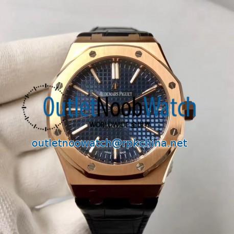 Replica Audemars Piguet Royal Oak 15400 JF Rose Gold Blue Dial Swiss 3120