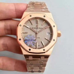 Replica Audemars Piguet Royal Oak 15450 JF Rose Gold Grey Dial Swiss 3120