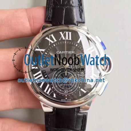 Replica Cartier Ballon Bleu Chronograph W6920052 V5 Stainless Steel Black Dial Swiss 8101 MC