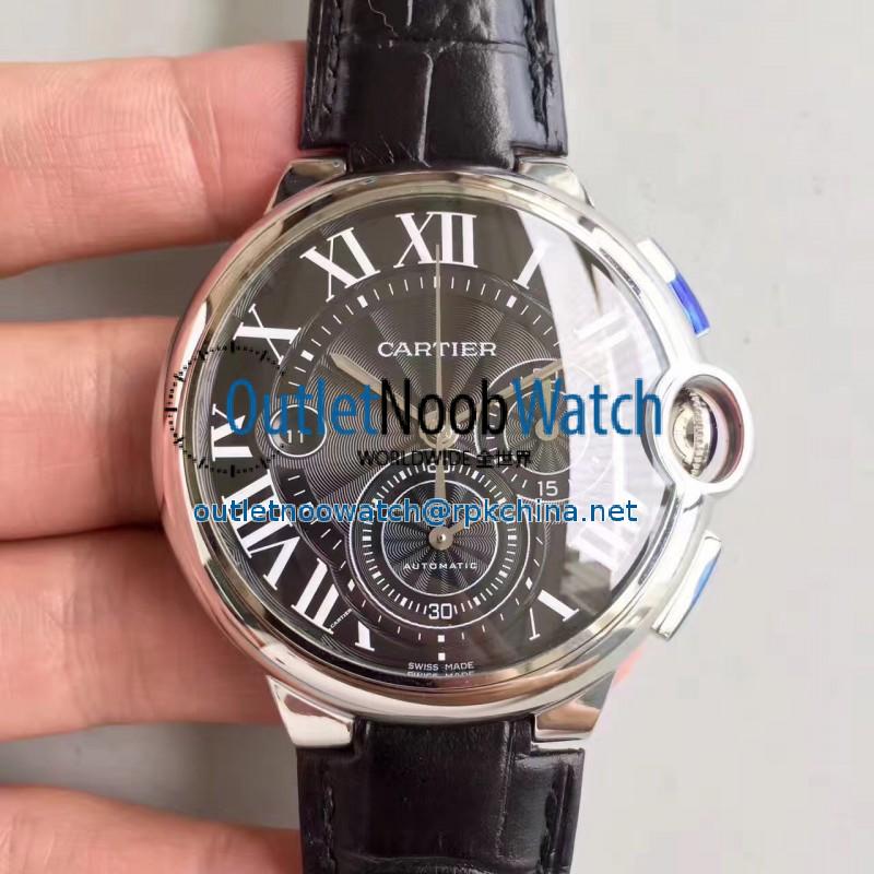 Replica Cartier Ballon Bleu Chronograph W6920052 V5 Stainless Steel Black Dial Swiss 8101 MC