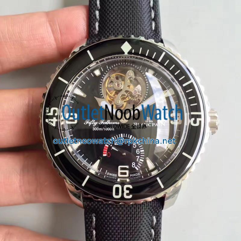 Replica Blancpain Fifty Fathoms Tourbillon 5025-1530-52A ZF Stainless Steel Black Dial Swiss 25A