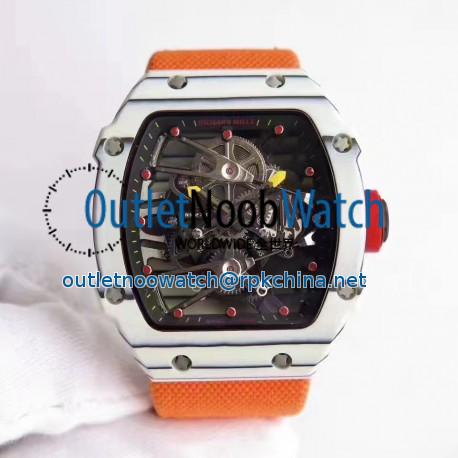 Replica Richard Mille RM27-02 Rafael Nadal KV White Forged Carbon Black Skeleton Dial M6T51