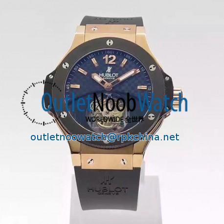 Replica Hublot Big Bang Tourbillon Solo Bang 305.PM.131.RX N Rose Gold Carbon Fiber Dial Swiss Tourbillon