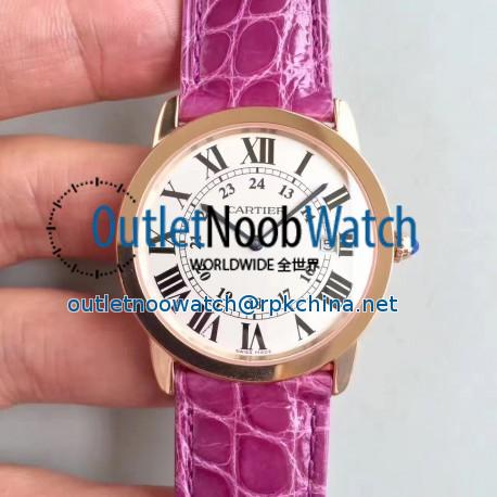 Replica Ronde Solo De Cartier Ladies W6701008 36MM K11 Rose Gold White Dial Swiss Quartz