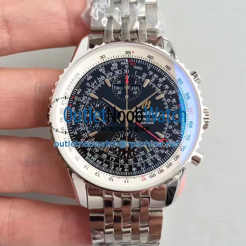 Replica Breitling Navitimer Montbrillant Datora A21330 JF Stainless Steel Black Dial Swiss 7750