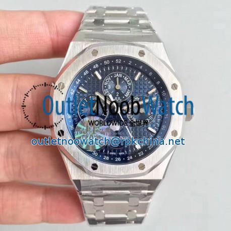 Replica Audemars Piguet Royal Oak Perpetual Calendar 41MM 26574ST.OO.1220ST.02 JF Stainless Steel Blue Dial Swiss 5134