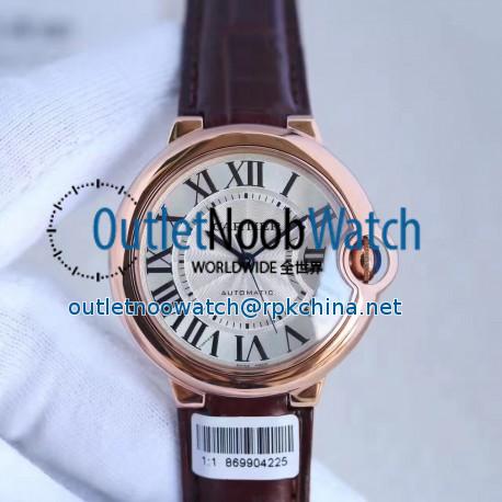 Replica Ballon Bleu De Cartier Ladies 36MM W6900456 V9 Rose Gold Silver Dial Swiss 2688-2