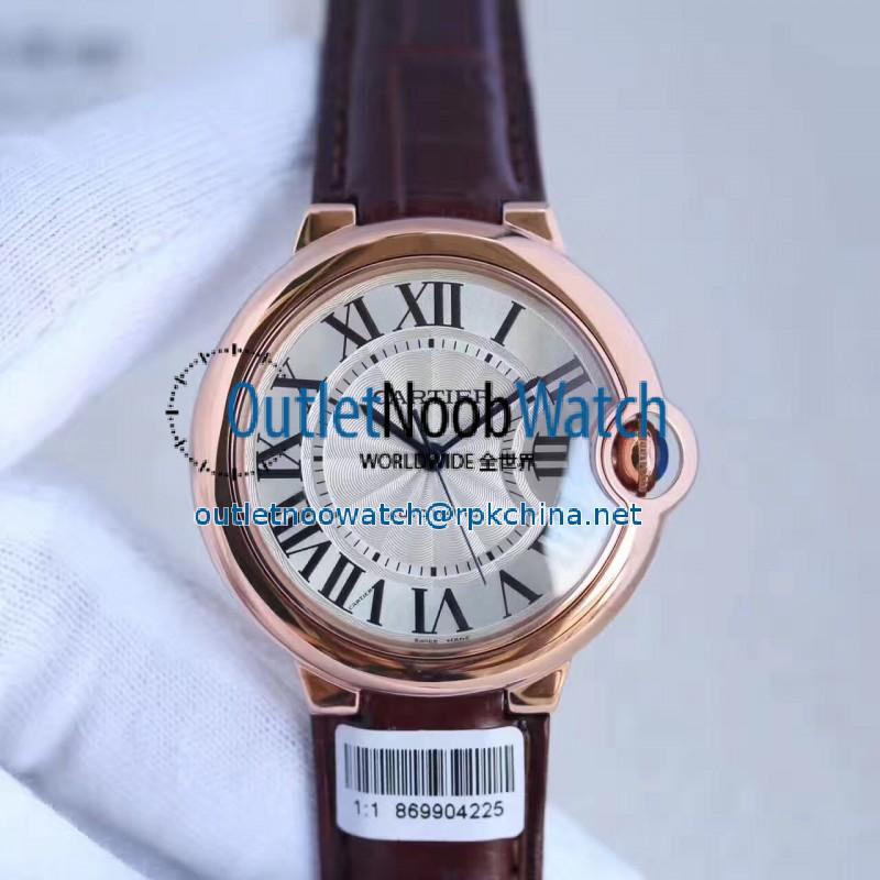 Replica Ballon Bleu De Cartier Ladies 36MM W6900456 V9 Rose Gold Silver Dial Swiss 2688-2