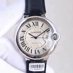 Replica Ballon Bleu De Cartier 42MM W6901351 V9 Stainless Steel Silver Dial Swiss 2688-2