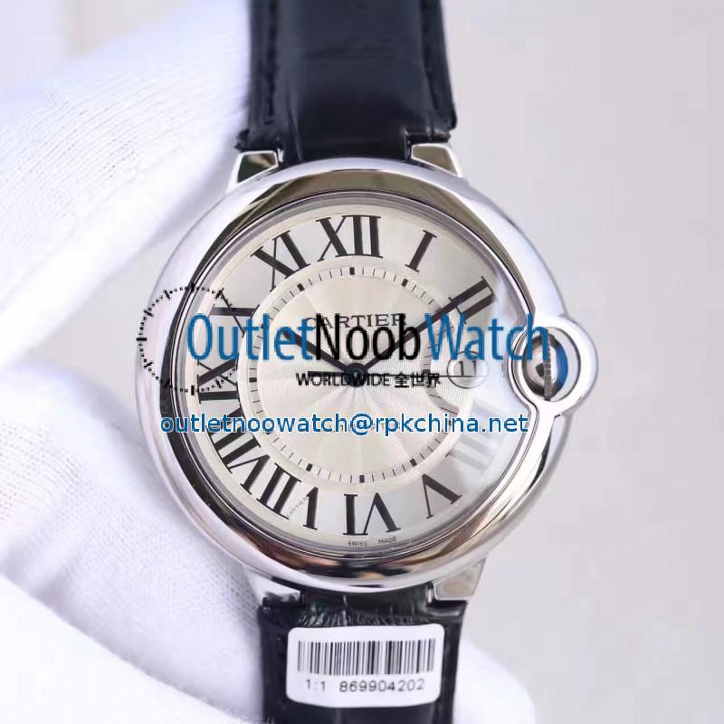 Replica Ballon Bleu De Cartier 42MM W6901351 V9 Stainless Steel Silver Dial Swiss 2688-2