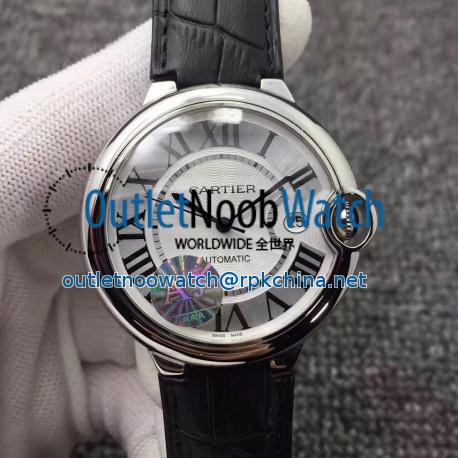 Replica Ballon Bleu De Cartier 42MM W6901351 AJ Stainless Steel Silver Dial Swiss 2824-2