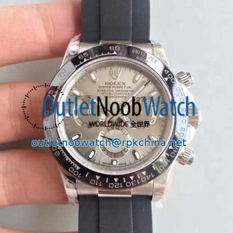 Replica Rolex Daytona Cosmograph 116519LN JH Stainless Steel Grey Dial Swiss 4130 Run 6@SEC