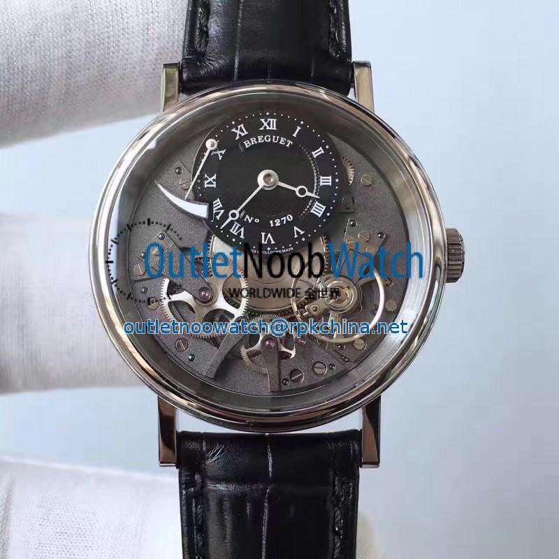 Replica Breguet Tradition 7027 7027BB/G9/9V6 N Stainless Steel Grey Skeleton Dial Swiss 507DR1