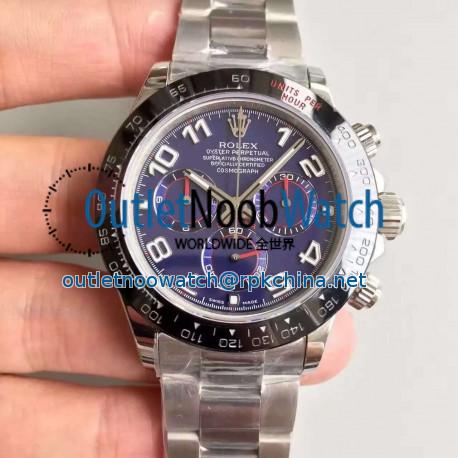 Replica Rolex Daytona Cosmograph 116500LN JH Stainless Steel Blue Dial Swiss 4130 Run 6@SEC