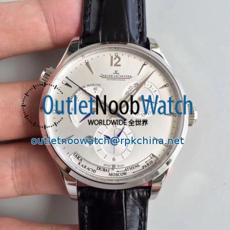 Replica Jaeger-LeCoultre Master Geographic Steel 1428421 BF Stainless Steel Silver Dial Swiss Caliber 939A/1