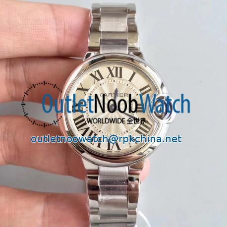 Replica Ballon Bleu De Cartier W6920084 33MM V6 Stainless Steel Silver Dial Swiss Quartz