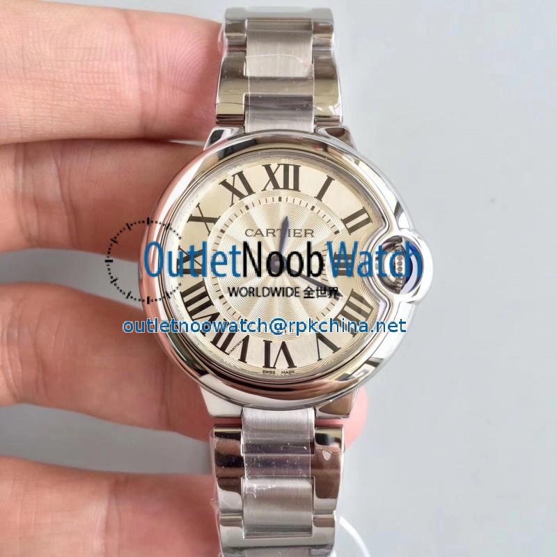 Replica Ballon Bleu De Cartier W6920084 33MM V6 Stainless Steel Silver Dial Swiss Quartz