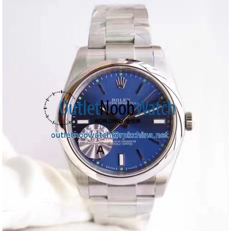 Replica Rolex Oyster Perpetual 39 114300 JF Stainless Steel Blue Dial Swiss 3132