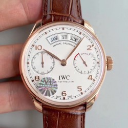 Replica IWC Portugieser Annual Calendar IW503504 YL Rose Gold White Dial Swiss 52850