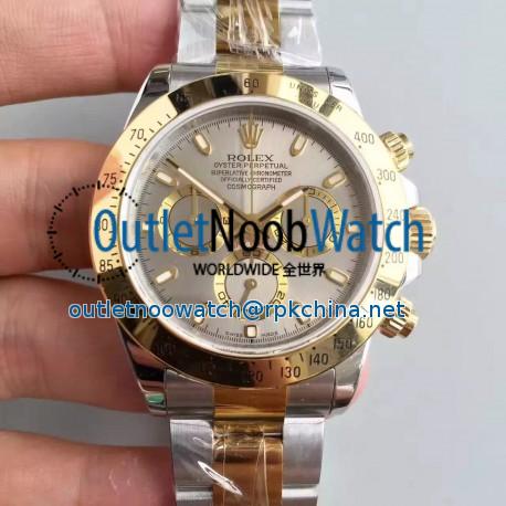 Replica Rolex Daytona Cosmograph 116503 JF Stainless Steel & Yellow Gold Grey Dial Swiss 7750 Run 6@SEC