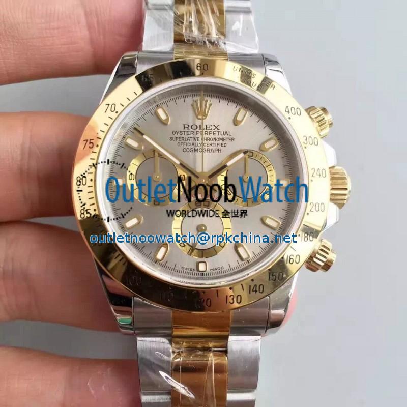 Replica Rolex Daytona Cosmograph 116503 JF Stainless Steel & Yellow Gold Grey Dial Swiss 7750 Run 6@SEC