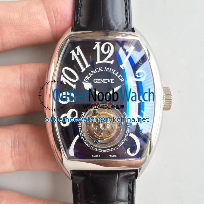 Replica Franck Muller Cintree Curvex Imperial Tourbillon 8880 T LH Stainless Steel Black Dial Swiss Tourbillon