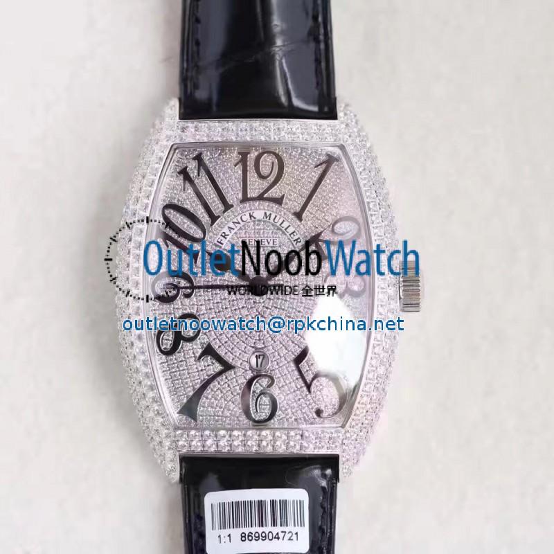 Replica Franck Muller 7880 SC DT ZX Stainless Steel & Diamonds Diamond Dial Swiss 2824-2