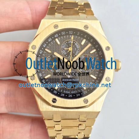 Replica Audemars Piguet Royal Oak Perpetual Calendar 41MM 26574BA.OO.1220BA.01 BF Yellow Gold Black Dial Swiss 5134