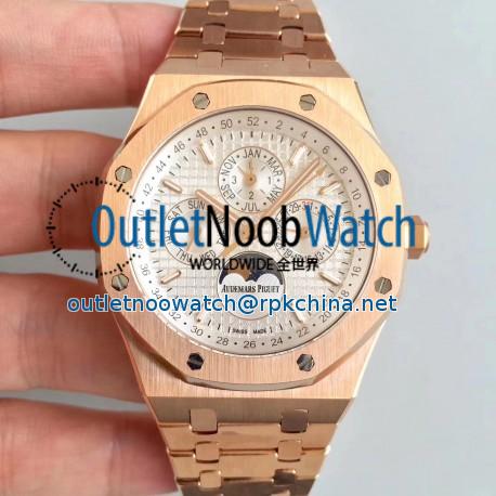 Replica Audemars Piguet Royal Oak Perpetual Calendar 41MM 26574OR.OO.1220OR.01 BF Rose Gold Silver Dial Swiss 5134