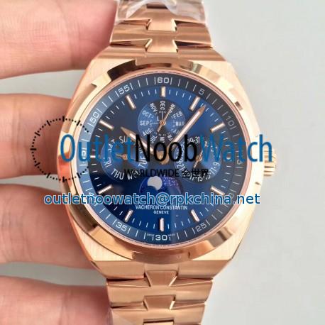 Replica Vacheron Constantin Overseas Ultra Thin Perpetual Calendar 4300V/120G-B102 BF Rose Gold Blue Dial Swiss 1120 QP