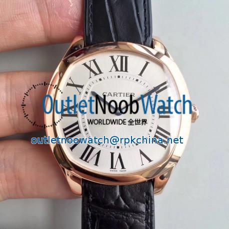 Replica Drive de Cartier Extra-Flat WGNM0006 N Rose Gold Silver Dial Swiss 2824-2