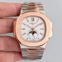 Replica Patek Philippe Nautilus 5726/1A-001 N Rose Gold & Stainless Steel White Dial Swiss 324 S QA LU 24H/303