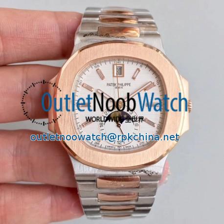 Replica Patek Philippe Nautilus 5726/1A-001 N Rose Gold & Stainless Steel White Dial Swiss 324 S QA LU 24H/303