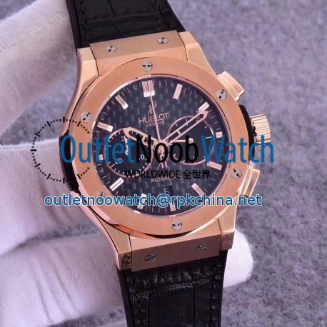 Replica Hublot Classic Fusion Chronograph King Gold 521.OX.1181.LR HBB V6 Rose Gold Carbon Fiber Dial Swiss 7750