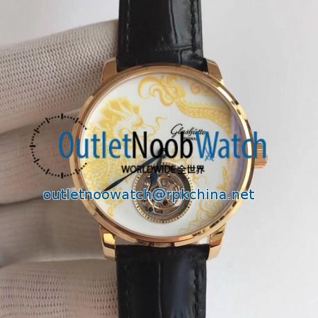 Replica Glashutte Original Senator Meissen Tourbillon Dragon 94-13-02-01-04 N Rose Gold White Dial Swiss 94-11