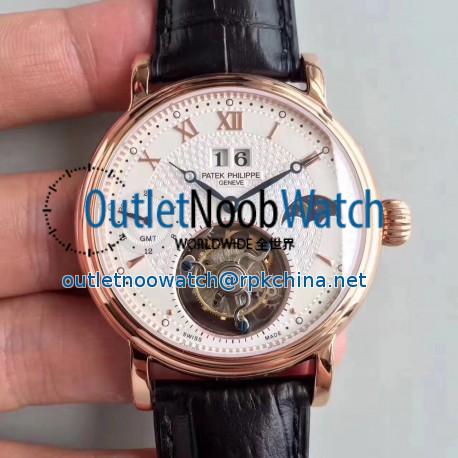 Replica Patek Philippe Grand Complication Tourbillon N Rose Gold White Dial Swiss Tourbillon