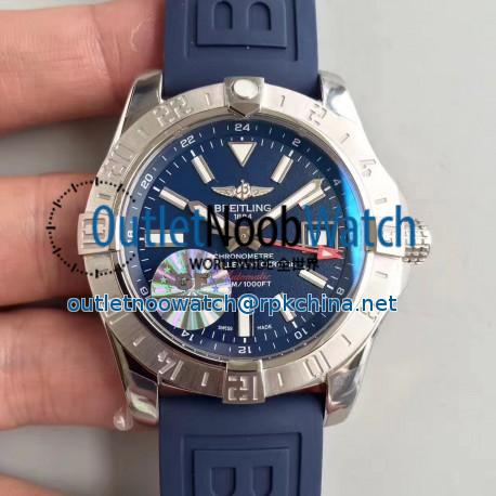 Replica Breitling Avenger II GMT A3239011/BC35/170A GF Stainless Steel Blue Dial Swiss 2836-2